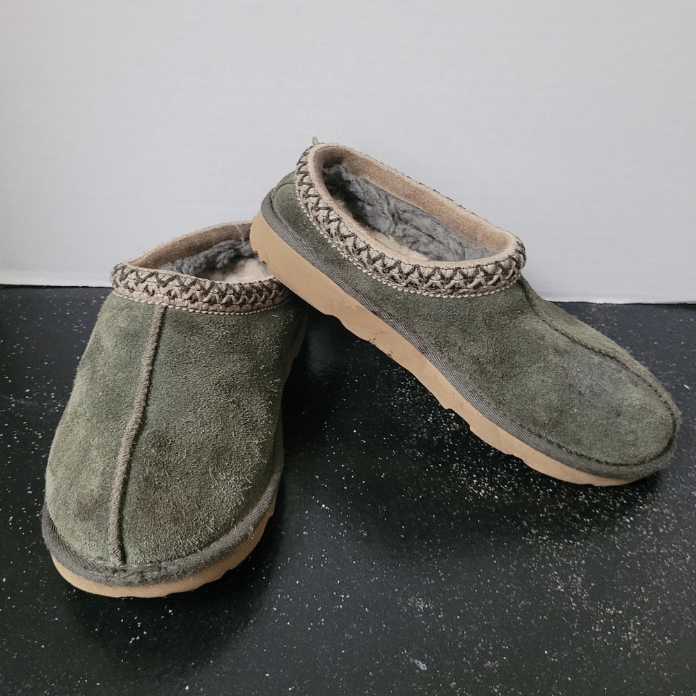 Ugg Cozy Green Suede Slippers